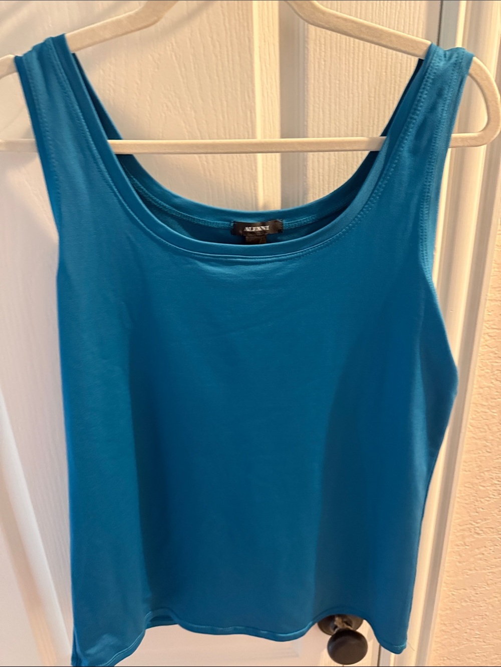 Alfani Women's Scoop Neck Tank Top - Turquoise Blue